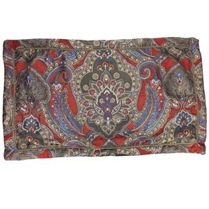 Croscill‎ Margaux King Pillow Shams x 2 Jacquard Corded Trim Medallion